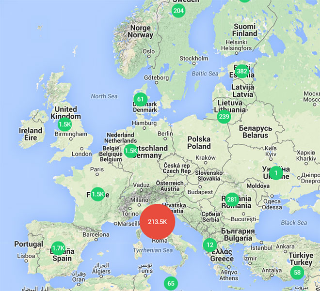 #sanremo2015-mappa-europa-tweet-quarta-serata