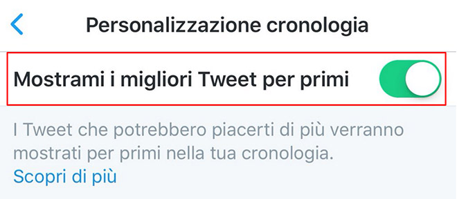 Twitter timeline migliori tweet prima iPhone