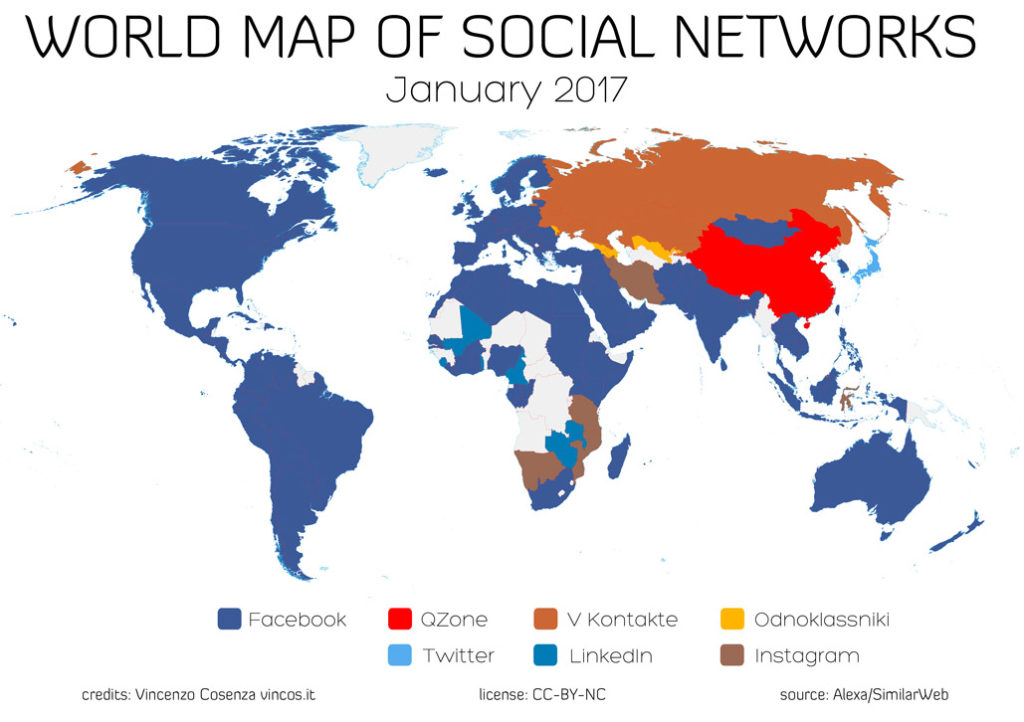 mappa dei social network gennaio 2017 vicenzo cosenza