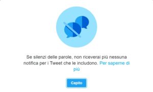 twitter filtri parole