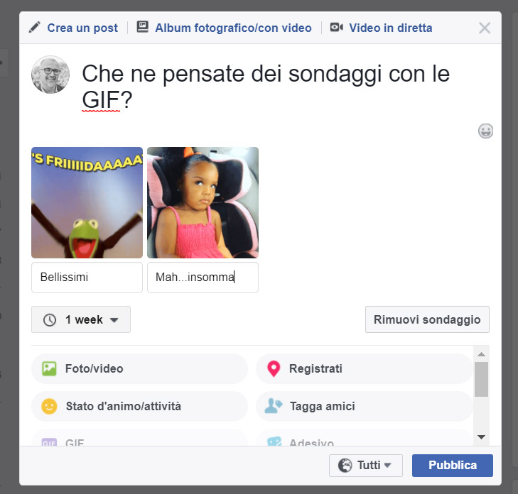 Facebook Ecco I Sondaggi Con Le Gif E Immagini Che Invaderanno Il News Feed