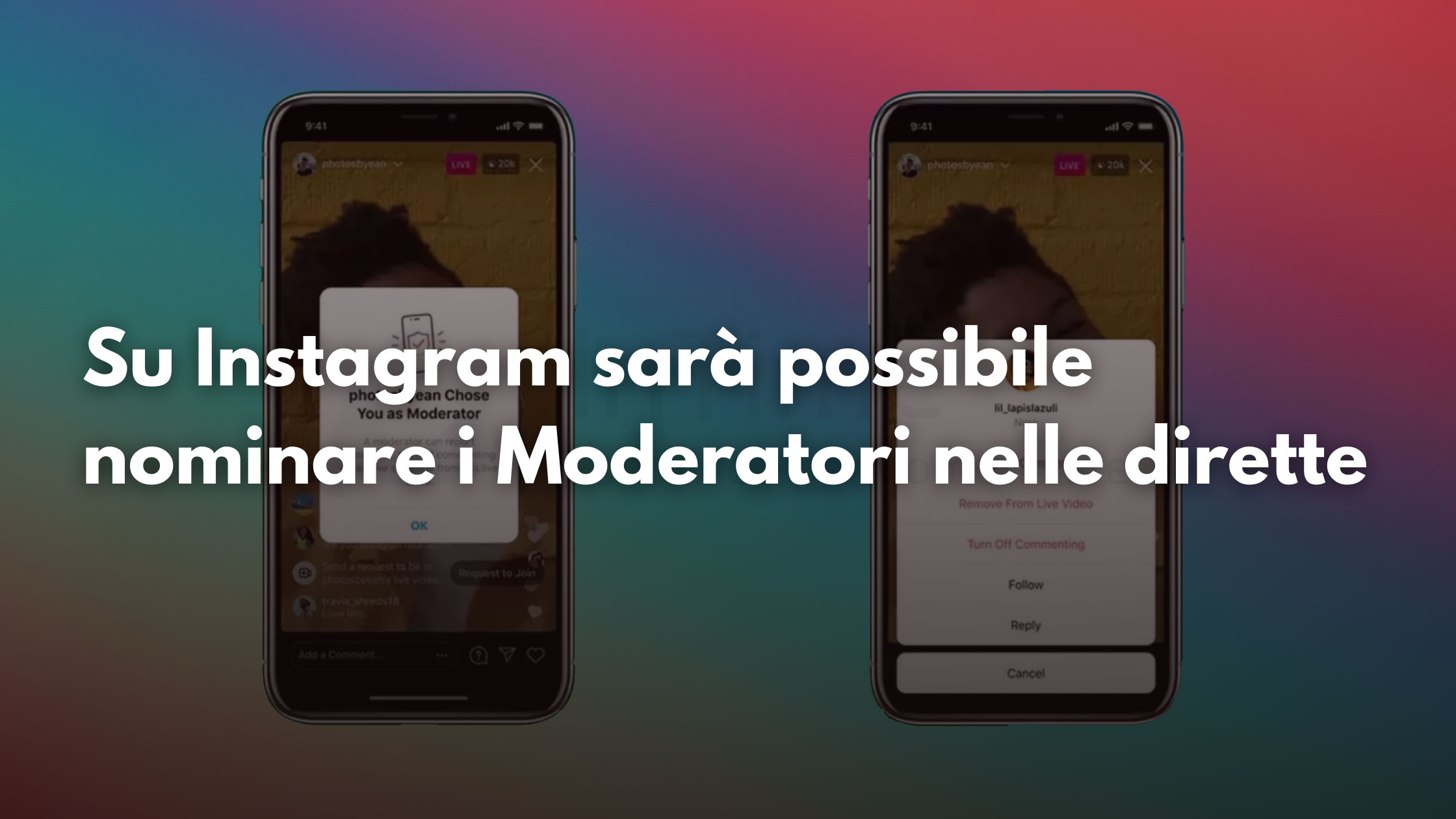 Su Instagram sarà possibile nominare i Moderatori nelle dirette