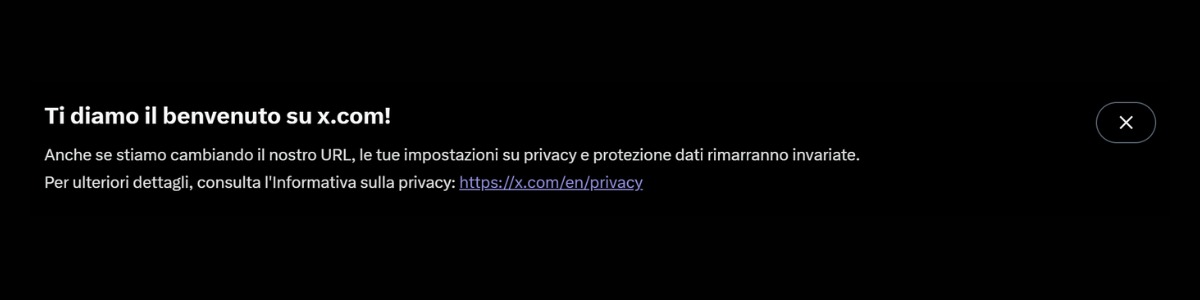 passaggio da Twitter a X.com franz russo