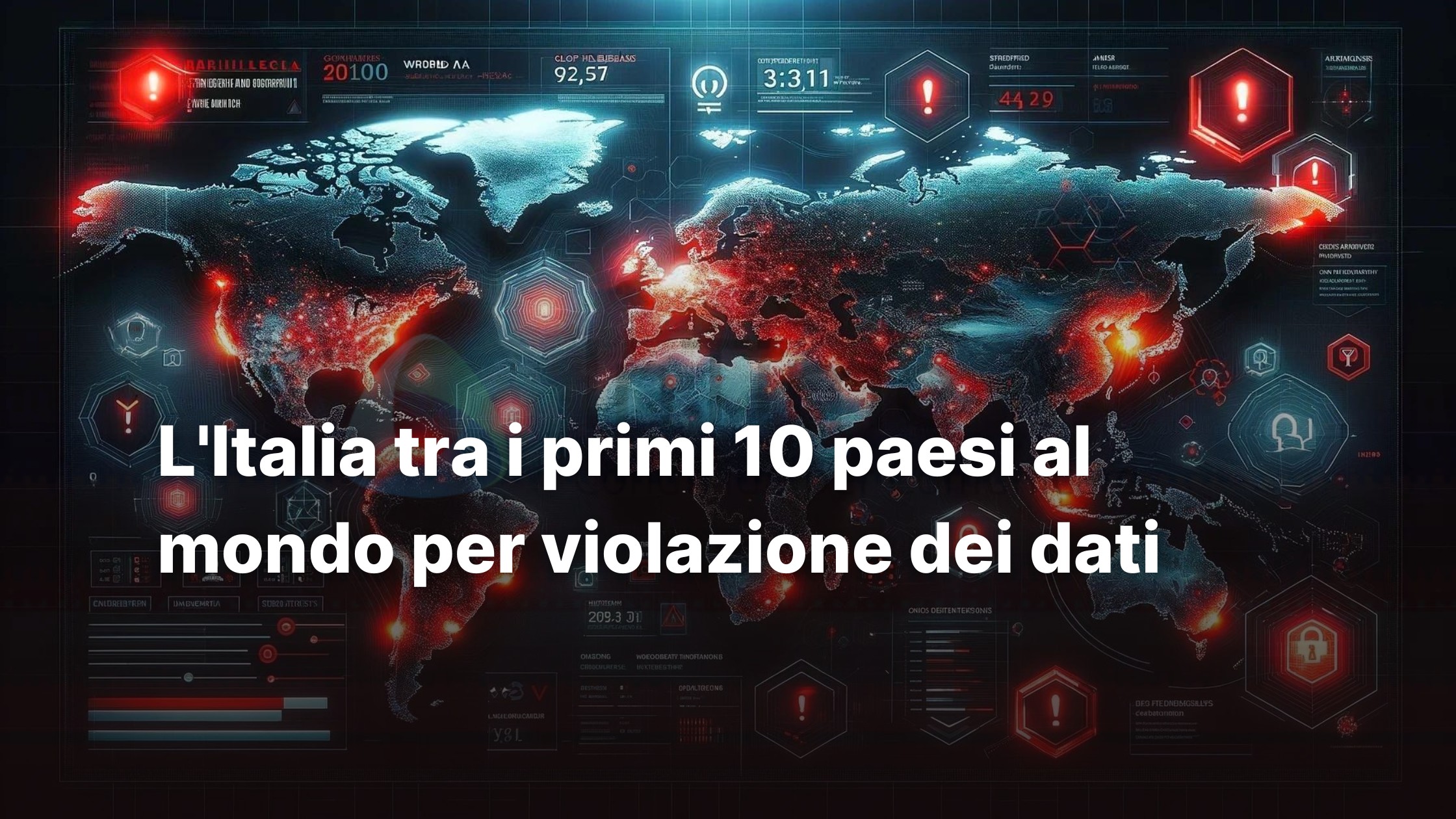 L'Italia tra i primi 10 paesi al mondo per violazione dei dati