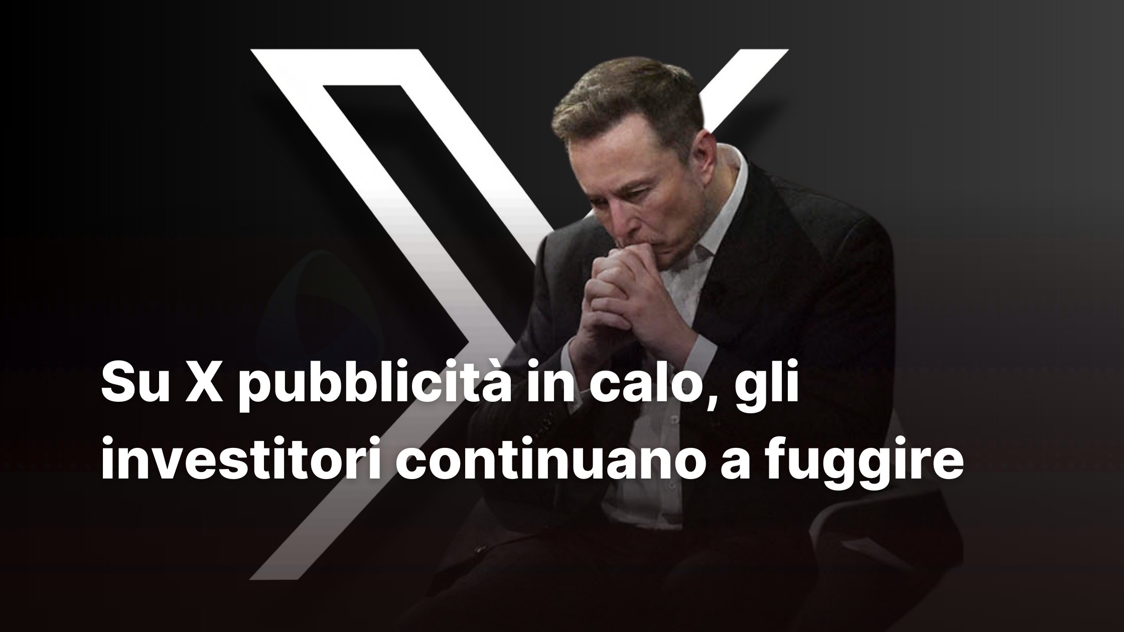 Su X pubblicità in calo, gli investitori continuano a fuggire