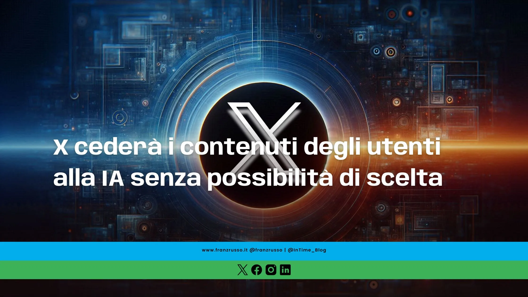 X cederà i contenuti degli utenti alla IA senza possibilità di scelta