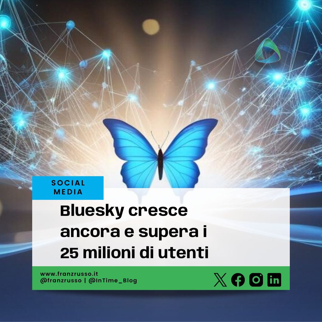 Bluesky cresce ancora e supera i 25 milioni di utenti