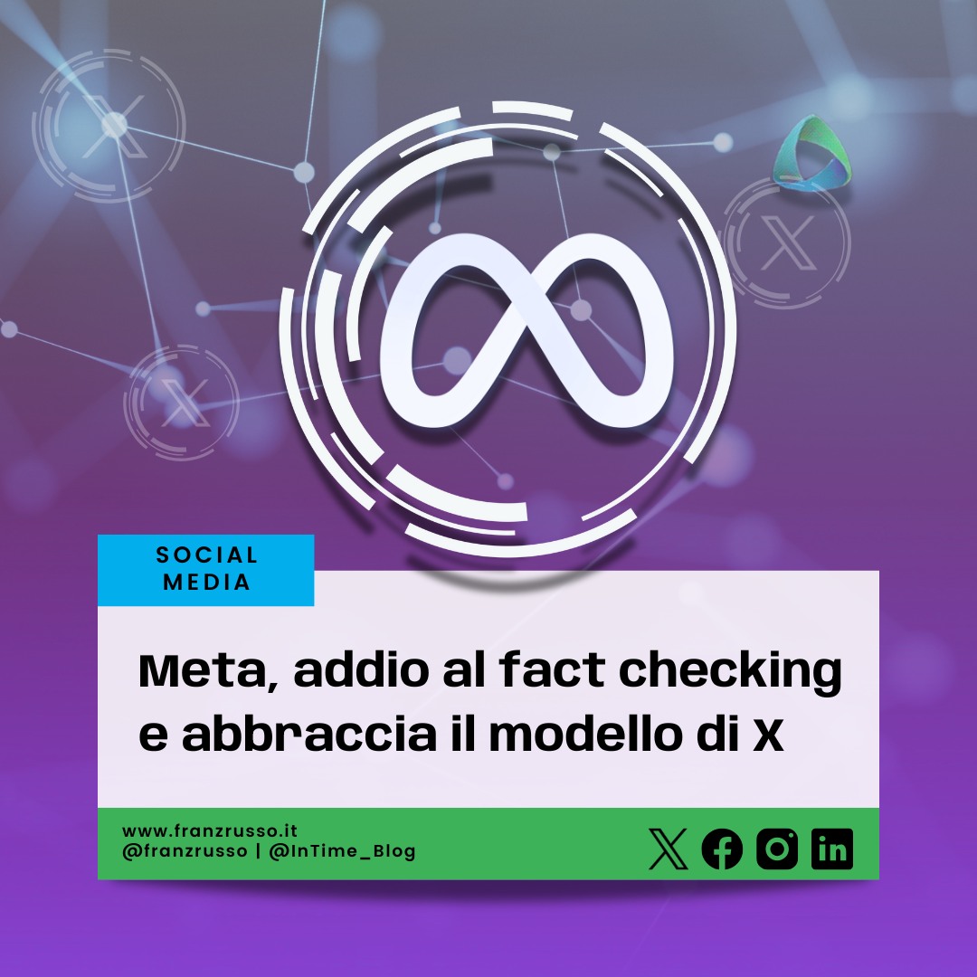 Meta, addio al fact checking e abbraccia il modello di X